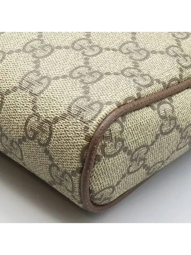 547926 GG Logo PVC Beige Ebony Supreme Canvas Ophidia Messenger Cross Bag