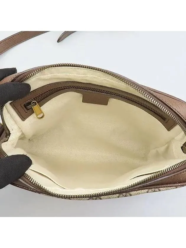 547926 GG Logo PVC Beige Ebony Supreme Canvas Ophidia Messenger Cross Bag
