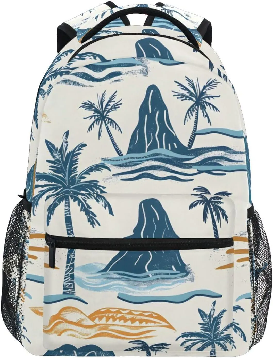 ALAZA Summer Paradise Island Pattern Backpacks for Girls Boys School Backpack Kids Bookbag 3rd 4th 5th Grade Elementary Students Daypacks Travel Laptop Shoulder Bag