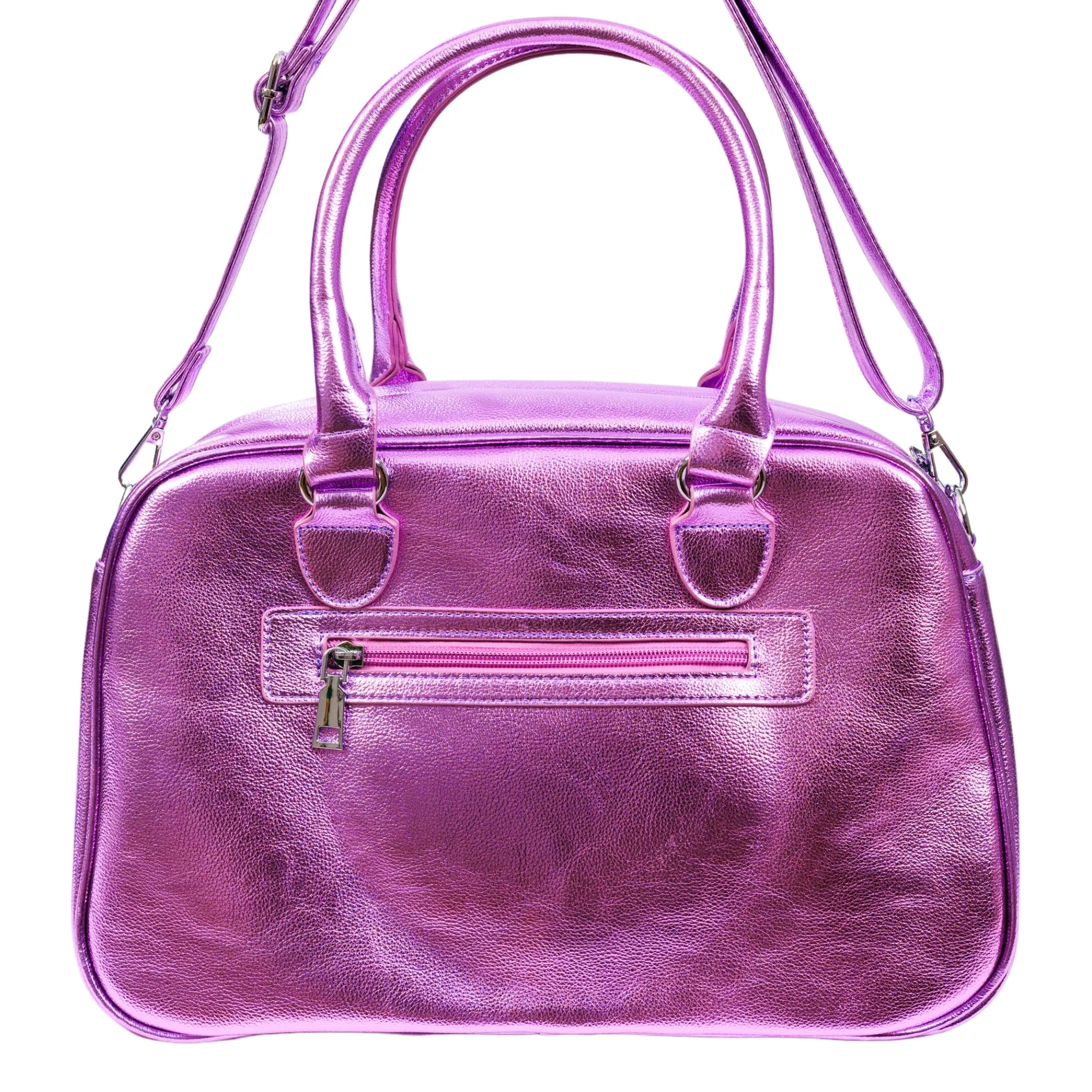 Amethyst Glitter Bowler Bag