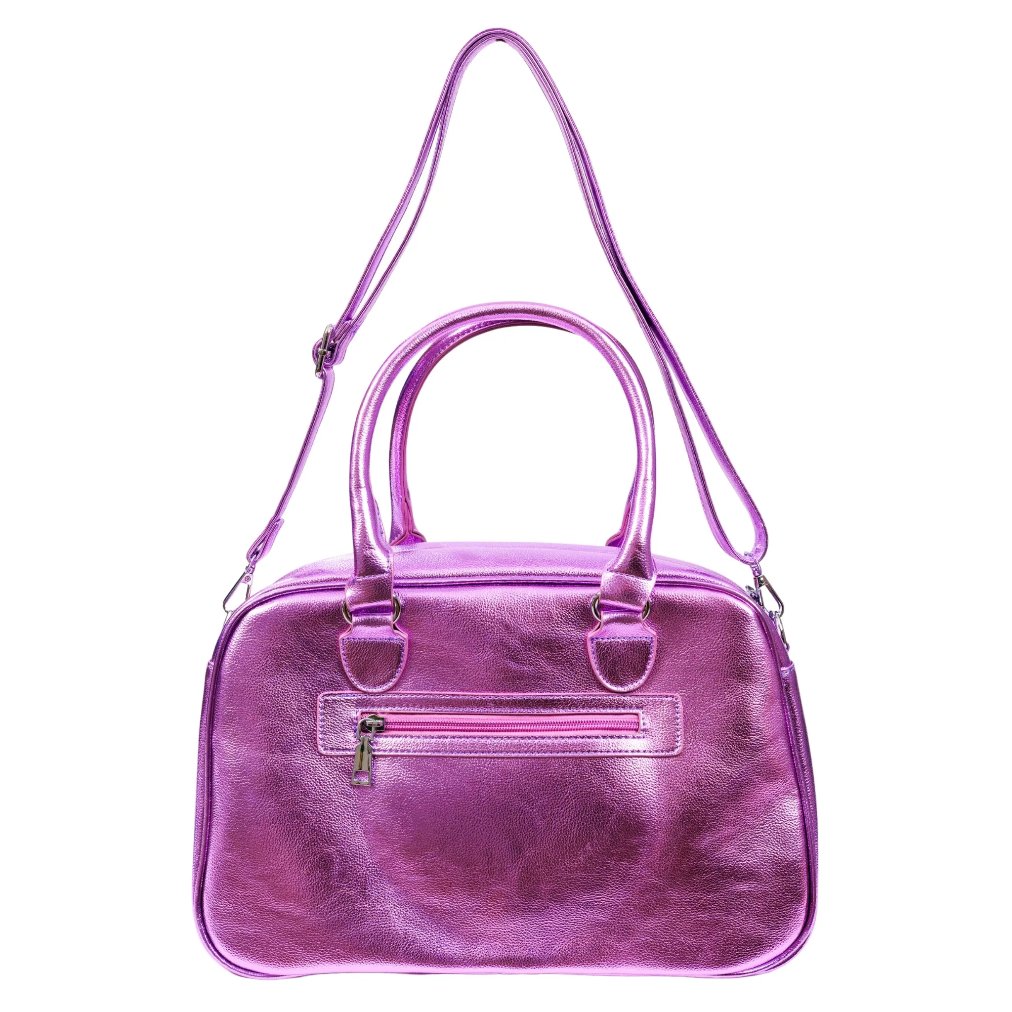 Amethyst Glitter Bowler Bag