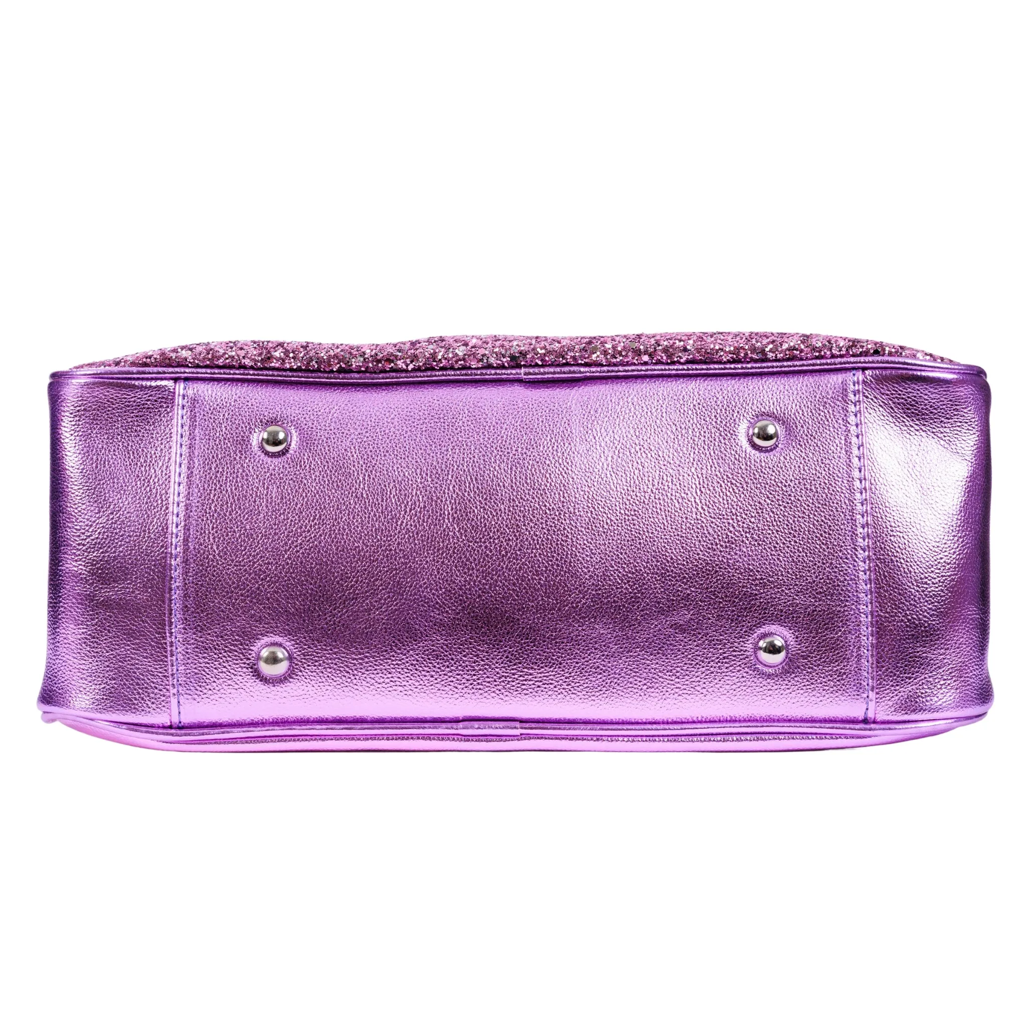 Amethyst Glitter Bowler Bag
