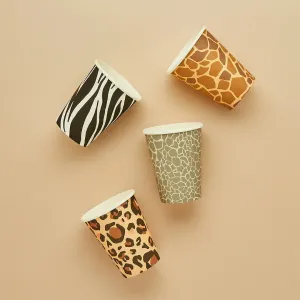 Animal Print Paper Cups 8 Pack