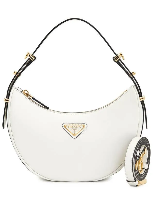 Arque Leather Shoulder Bag White