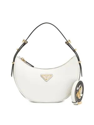 Arque Leather Shoulder Bag White
