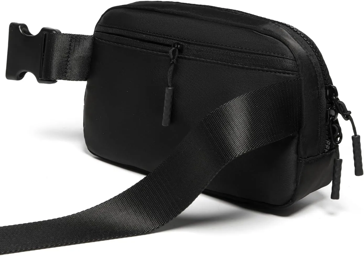 Belt Bag for Women Fanny Pack Crossbody Bags for Women Two-Way Zip Closure Fashion Waist Packs with Adjustable Strap Teen Girl Gifts Trendy Stuff Gifts for Women Teenage Girls (Black)