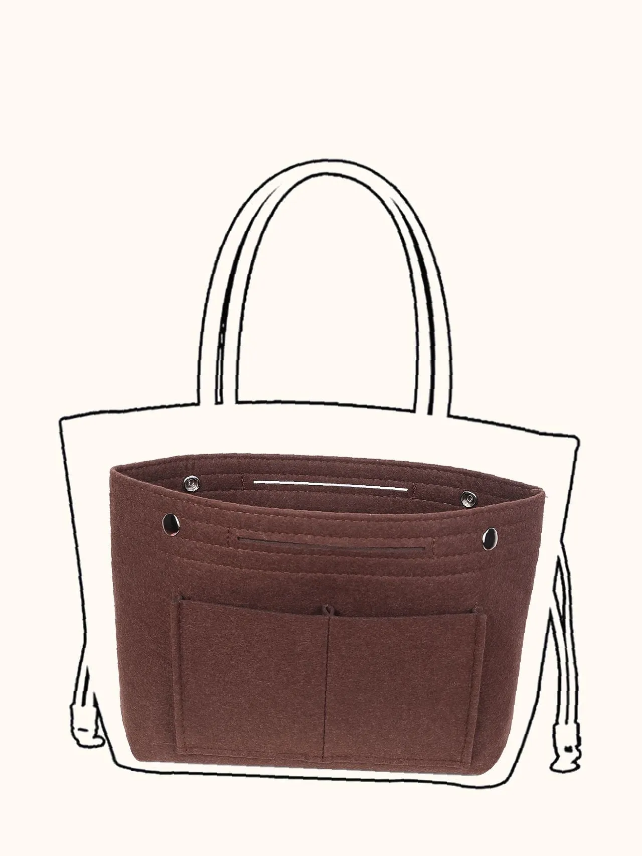 binfenxie - Minimalist Bag Insert  - Women Tote Bags