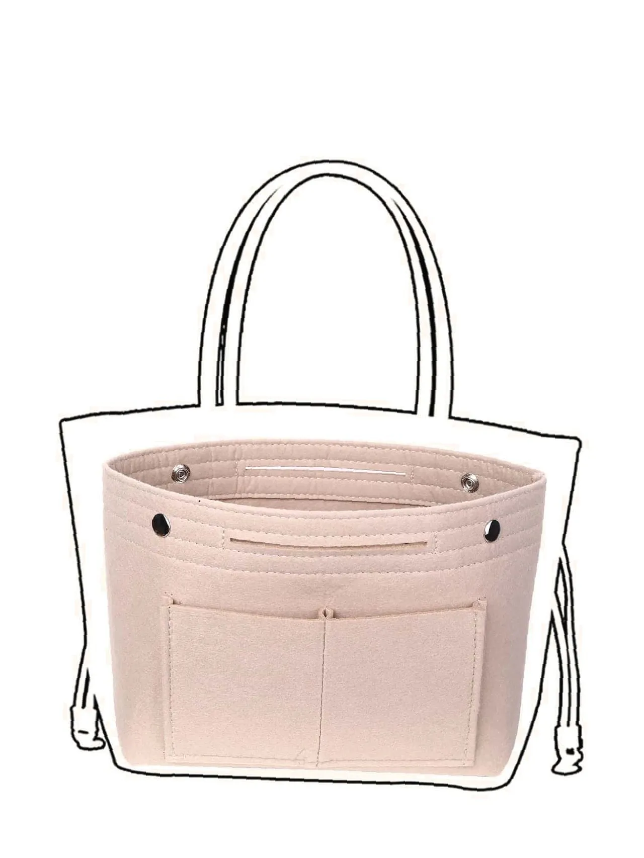 binfenxie - Minimalist Bag Insert  - Women Tote Bags
