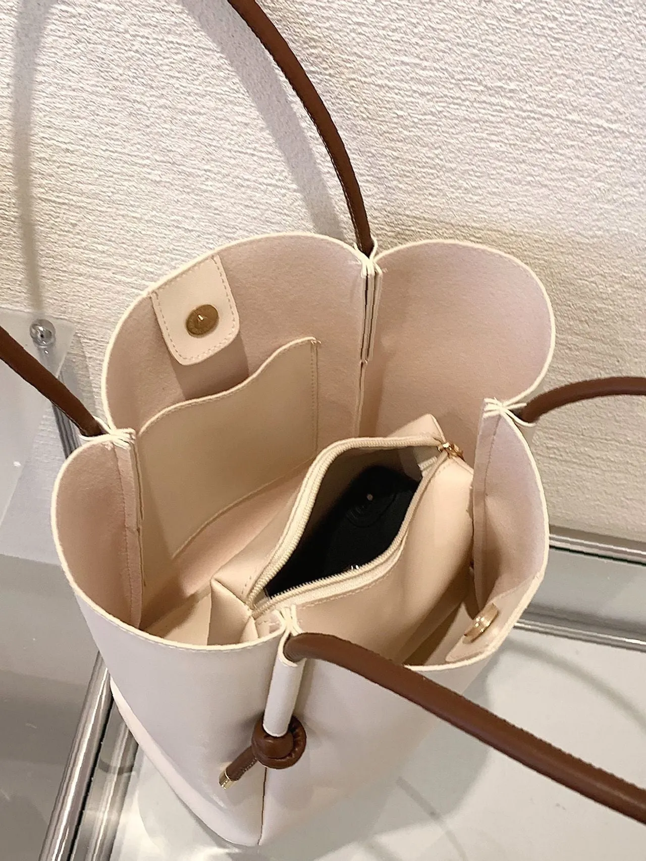 binfenxie - Minimalist Knot Decor Tote Bag  - Women Tote Bags