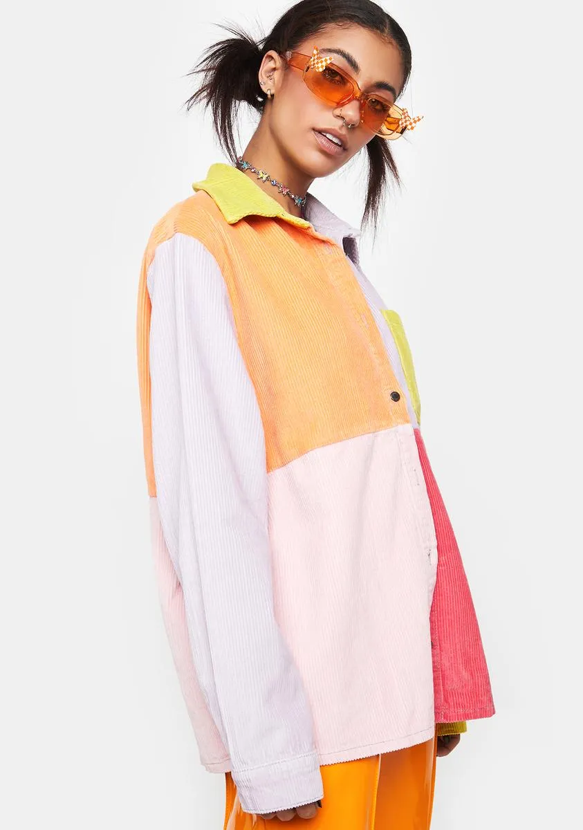 Blitzed Patchwork Cord Shirt