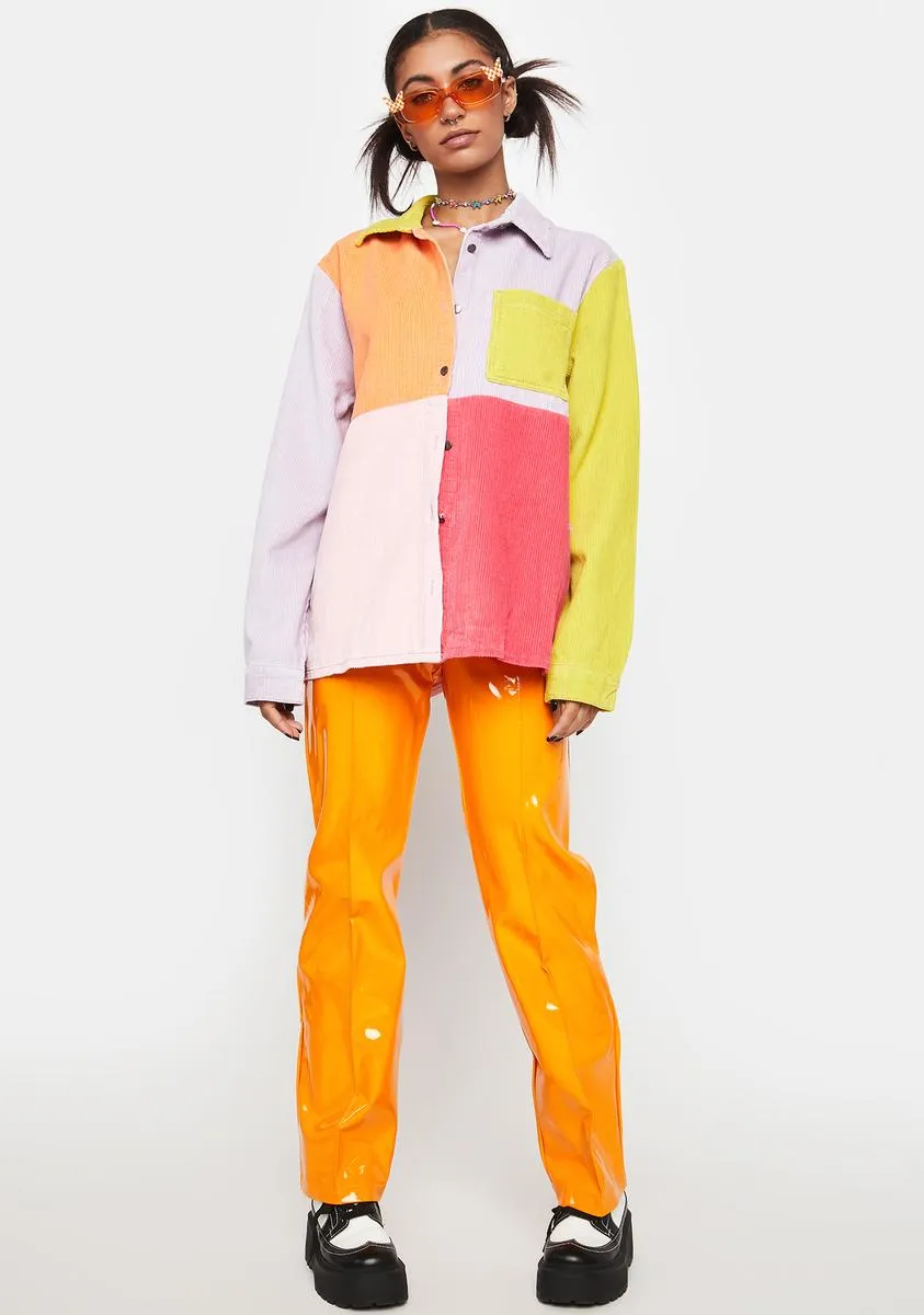 Blitzed Patchwork Cord Shirt