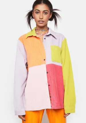 Blitzed Patchwork Cord Shirt