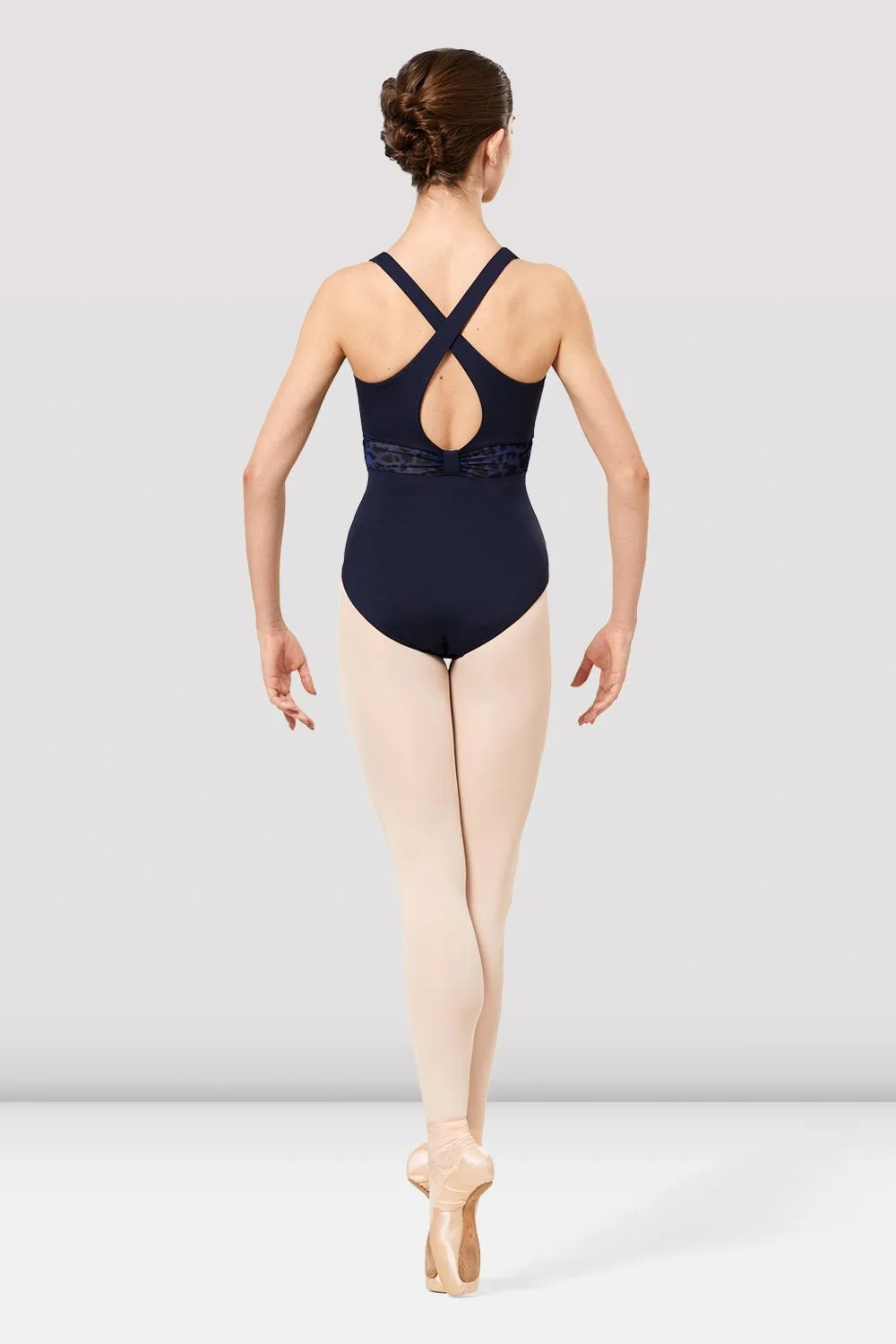 Bloch L2365 Adriene Animal Print Mesh Cross Back Leotard