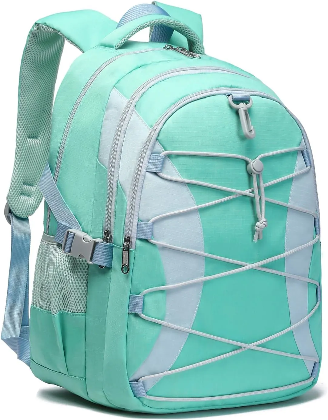 BLUEFAIRY Middle High School Backpack for Boys Girls Large Bookbag with Laptop Compartment Back to School Book Bags for Teens Teenagers Mochilas Escolares para Nios Nias (Mint Green/Gray, Solid)