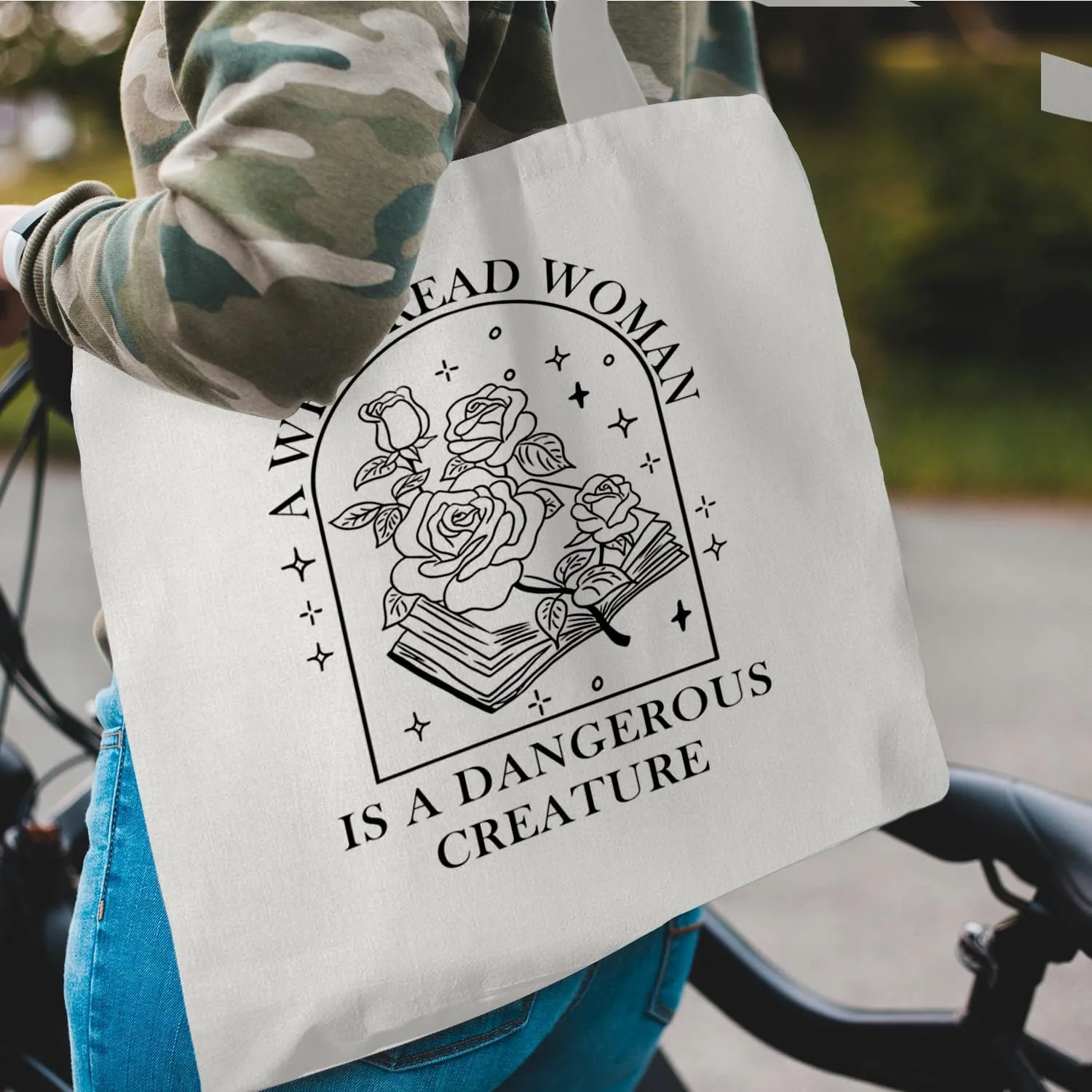 Book Lovers Canvas Tote Bag, Librarian Reading Reusable Bag, Book Tote Bag Gifts