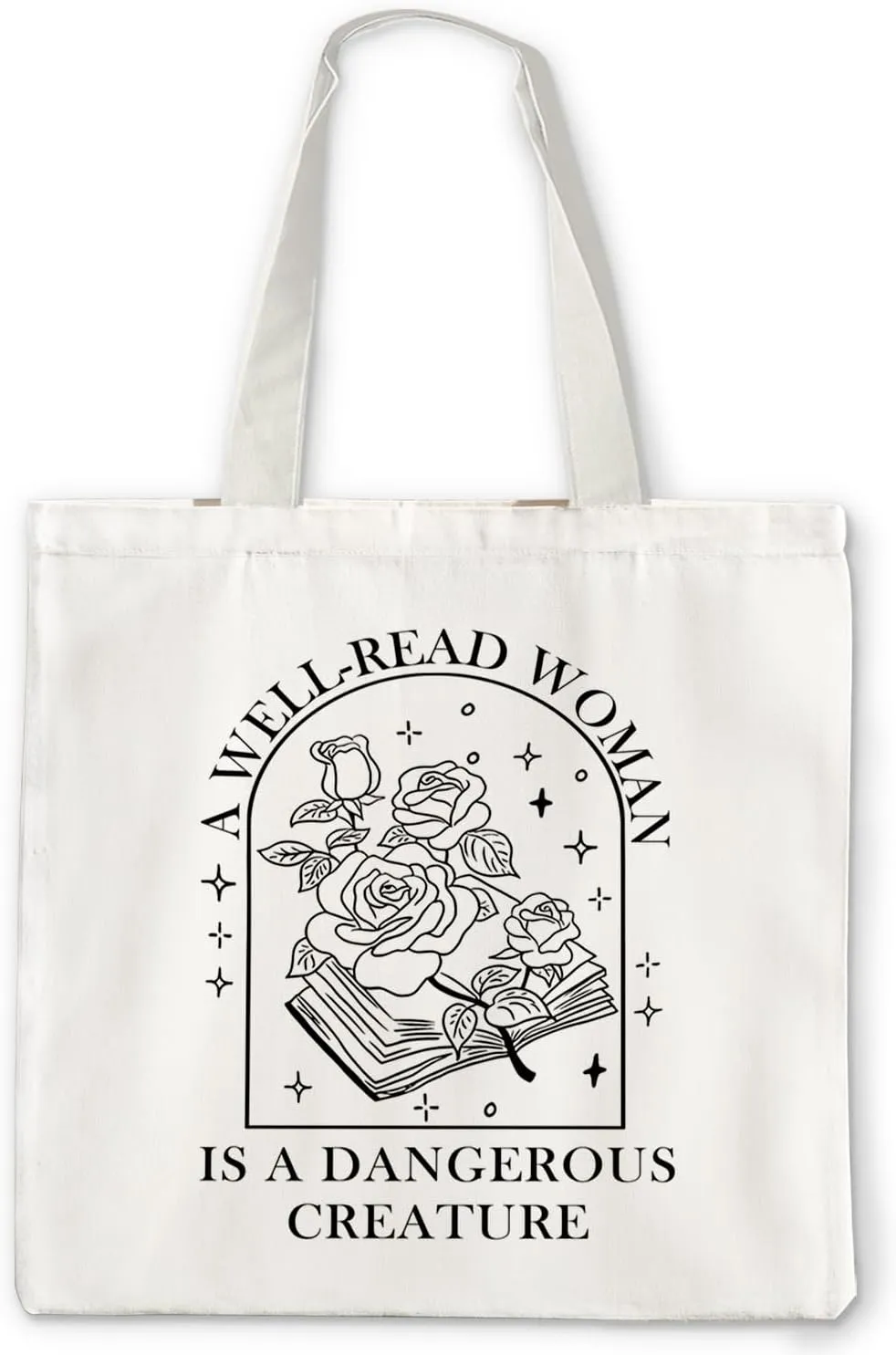 Book Lovers Canvas Tote Bag, Librarian Reading Reusable Bag, Book Tote Bag Gifts