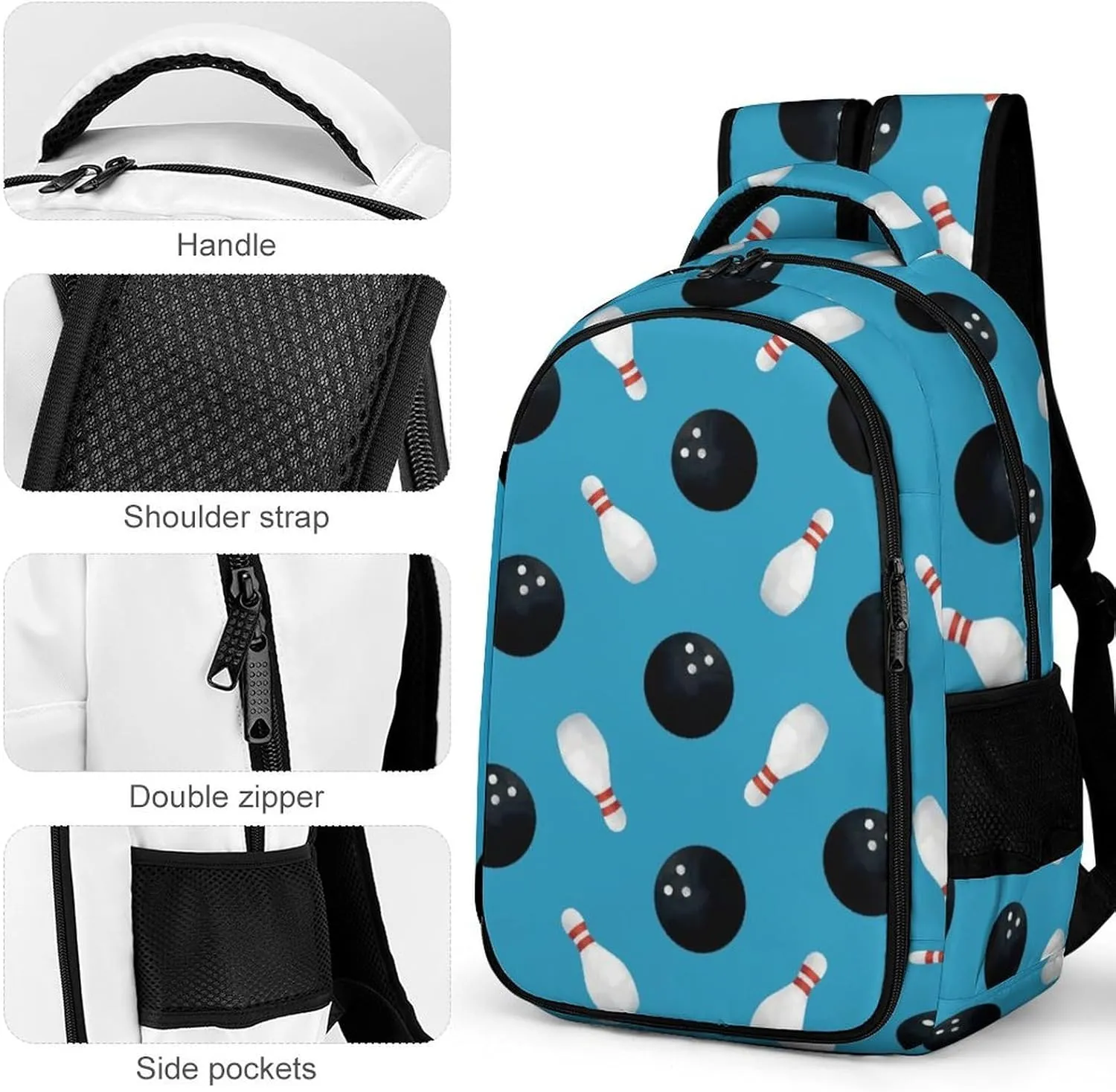 Bowling Balls Backpack Camping Day Pack Clambing Bags Picnic Backpack Durable Bag Work Daypack Business Day Pack Outdoor Bag
