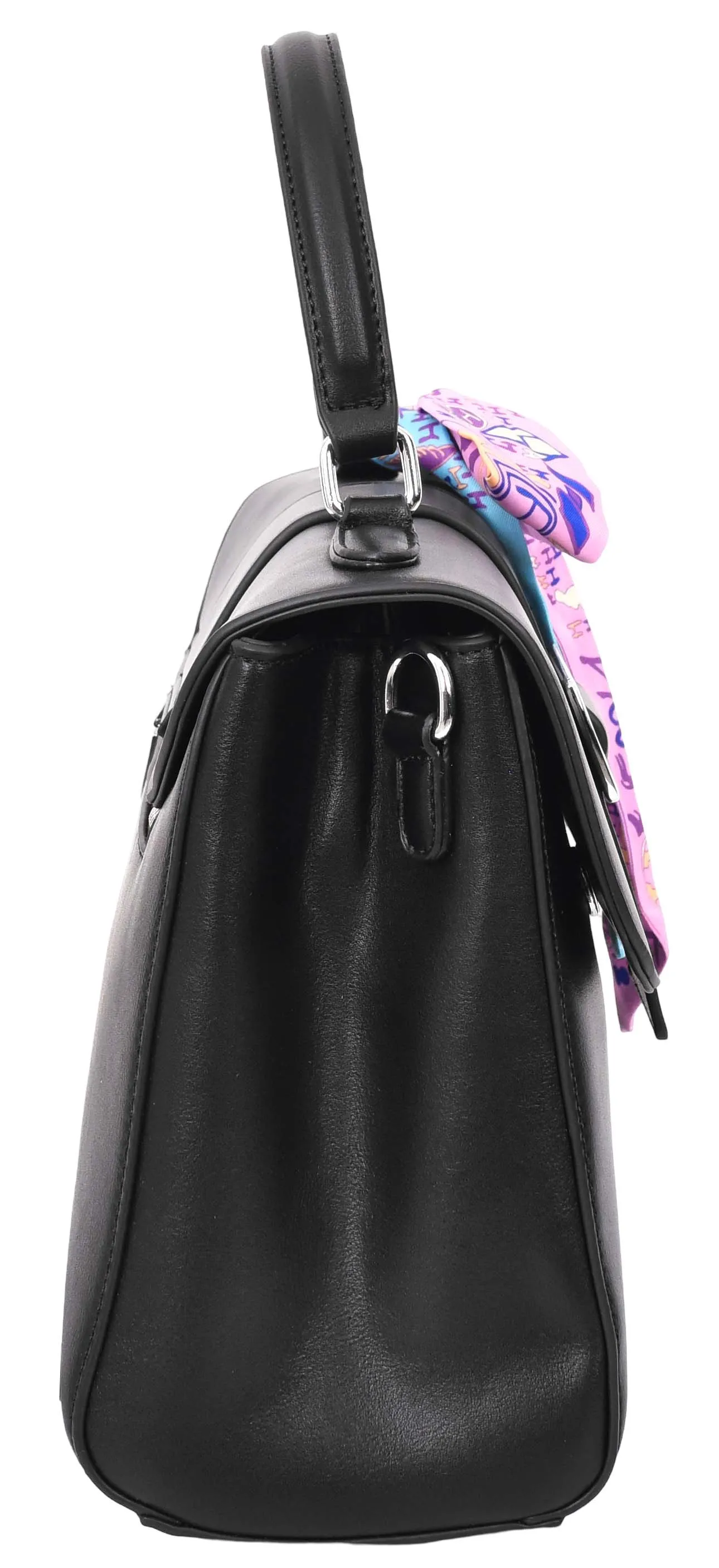 Brielle Women's Faux Leather Classic Satchel Style Handbag Black