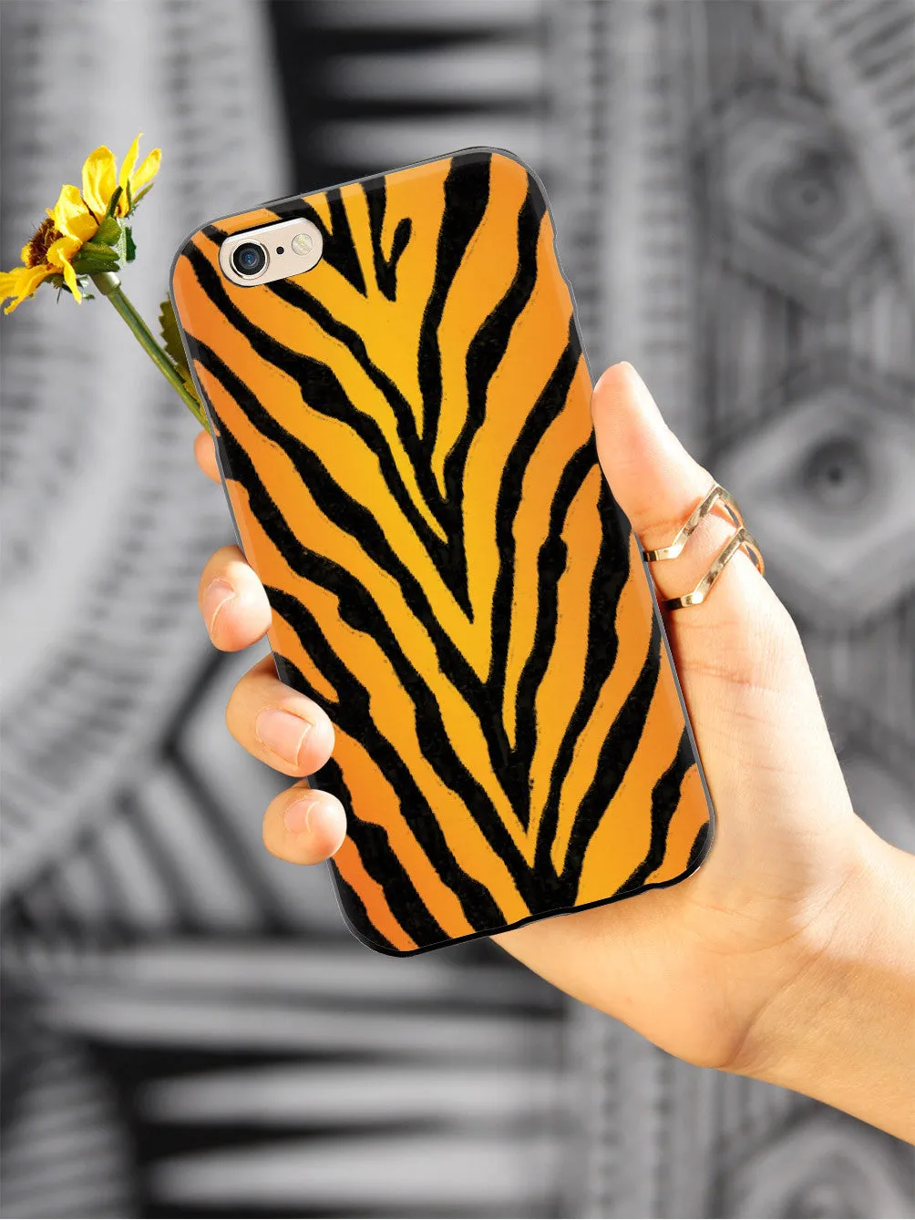 Bright Tiger Print Pattern Case