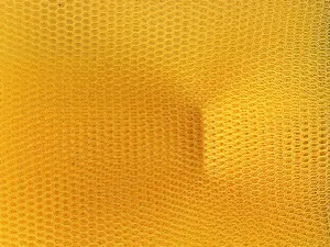 Bright Yellow Plain Net Fabric