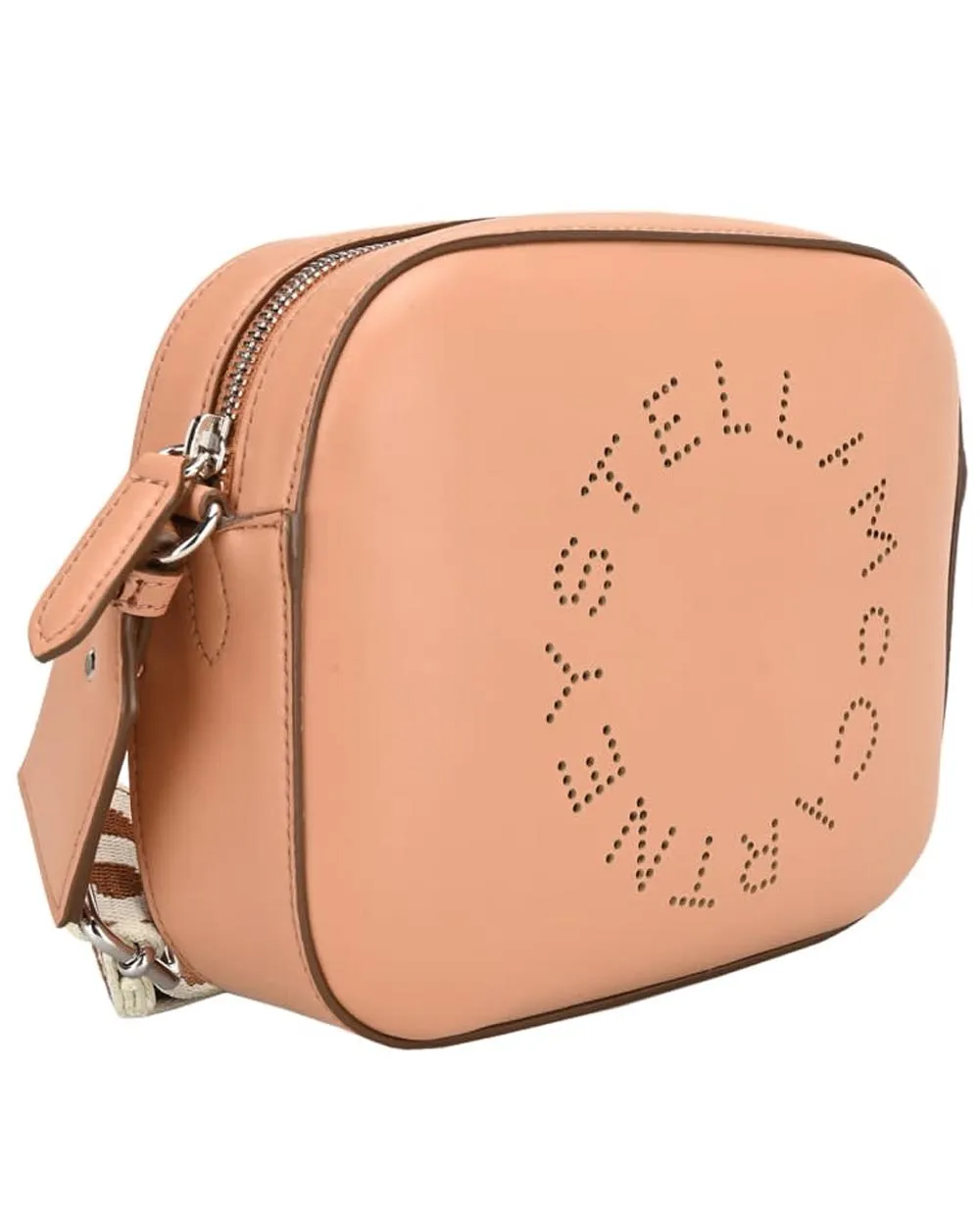 Camel Vegan Nappa Logo Mini Camera Bag