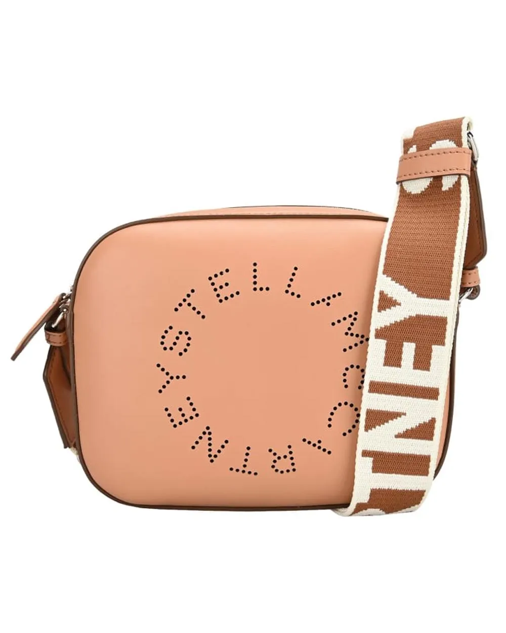 Camel Vegan Nappa Logo Mini Camera Bag