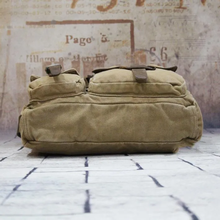 Canvas Mens Khaki Vertical Postman Bag Canvas Black Messenger Bag Courier Bags For Men