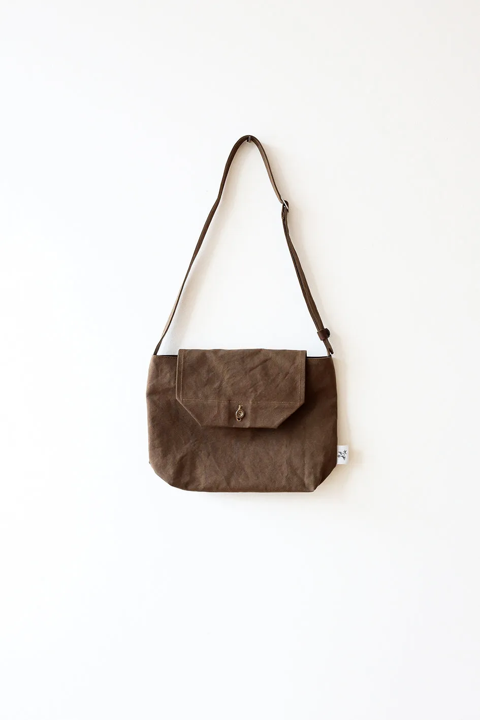 Canvas Messenger Bag Small Khaki