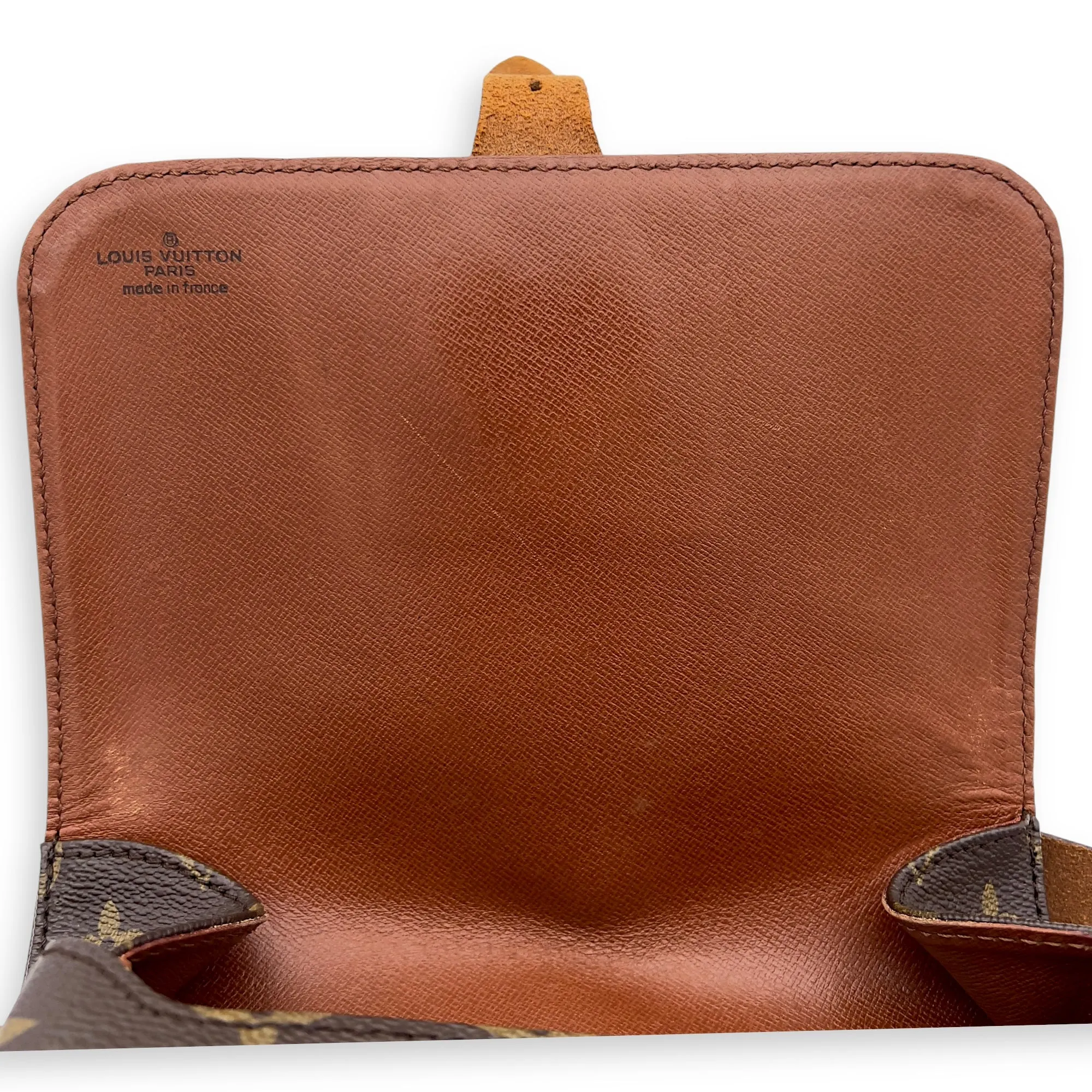 Cartesiere Crossbody Bag Brown in Monogram Coated Canvas, Gold hardware