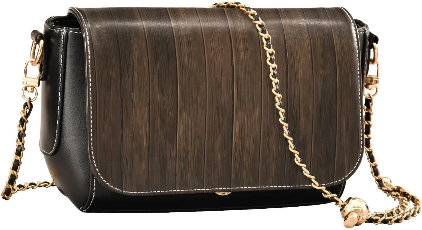 Crossbody Bags for Women Trendy Women's Black Shoulder Bag Small PU Leather Flap Cross Body Bag Handbags