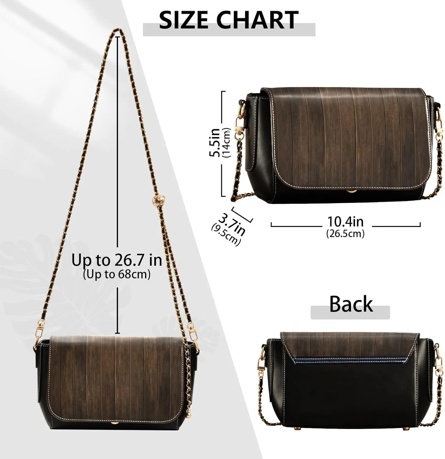 Crossbody Bags for Women Trendy Women's Black Shoulder Bag Small PU Leather Flap Cross Body Bag Handbags