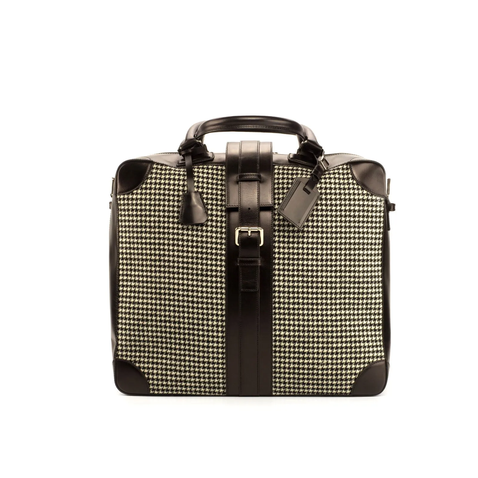 Custom Travel Tote Bag Leather Black 4276