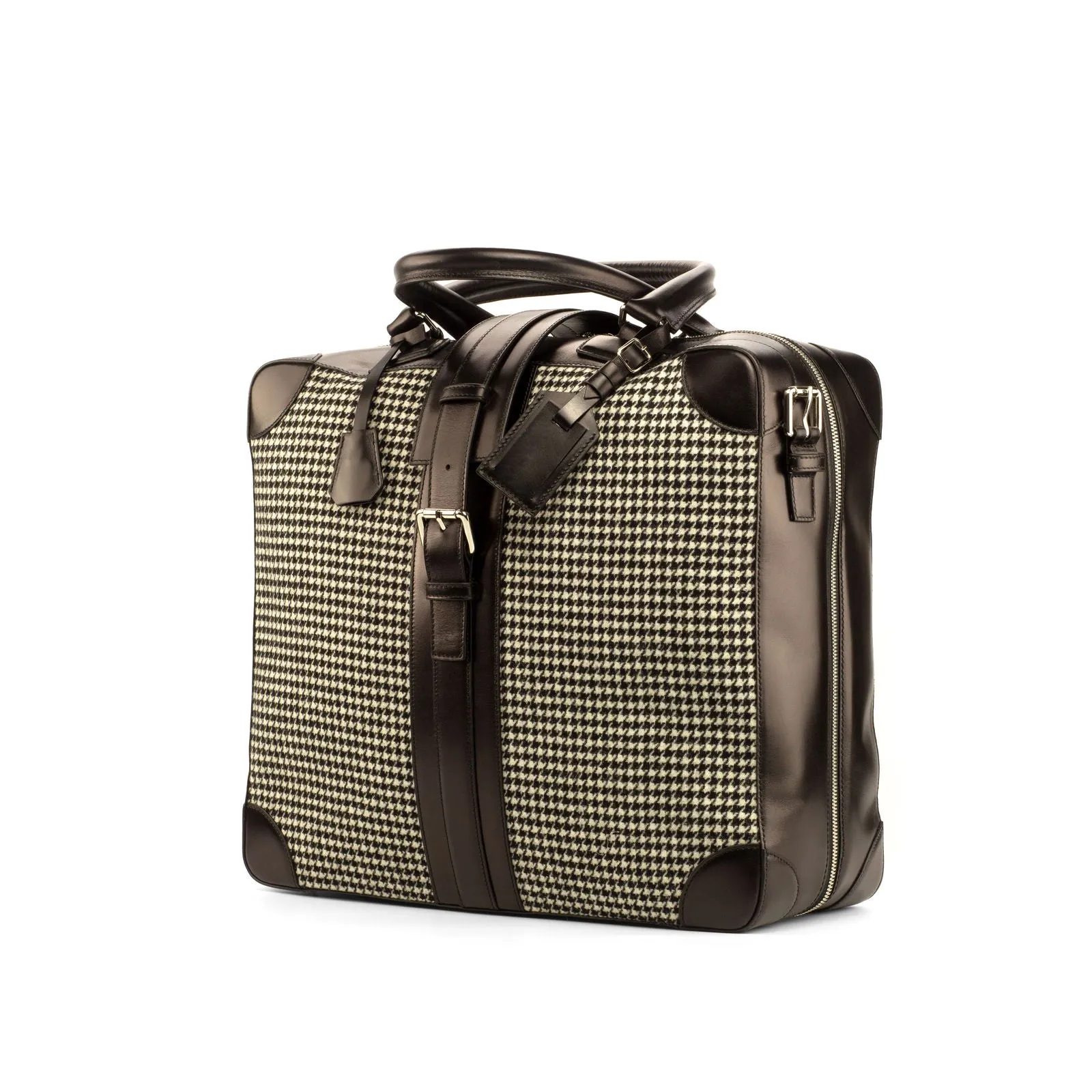 Custom Travel Tote Bag Leather Black 4276