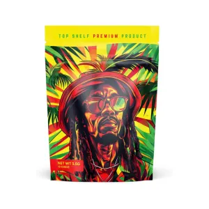 Designed Mylar Bag - Rasta Top Shelf Premium - 9.8cm x 13cm - Each