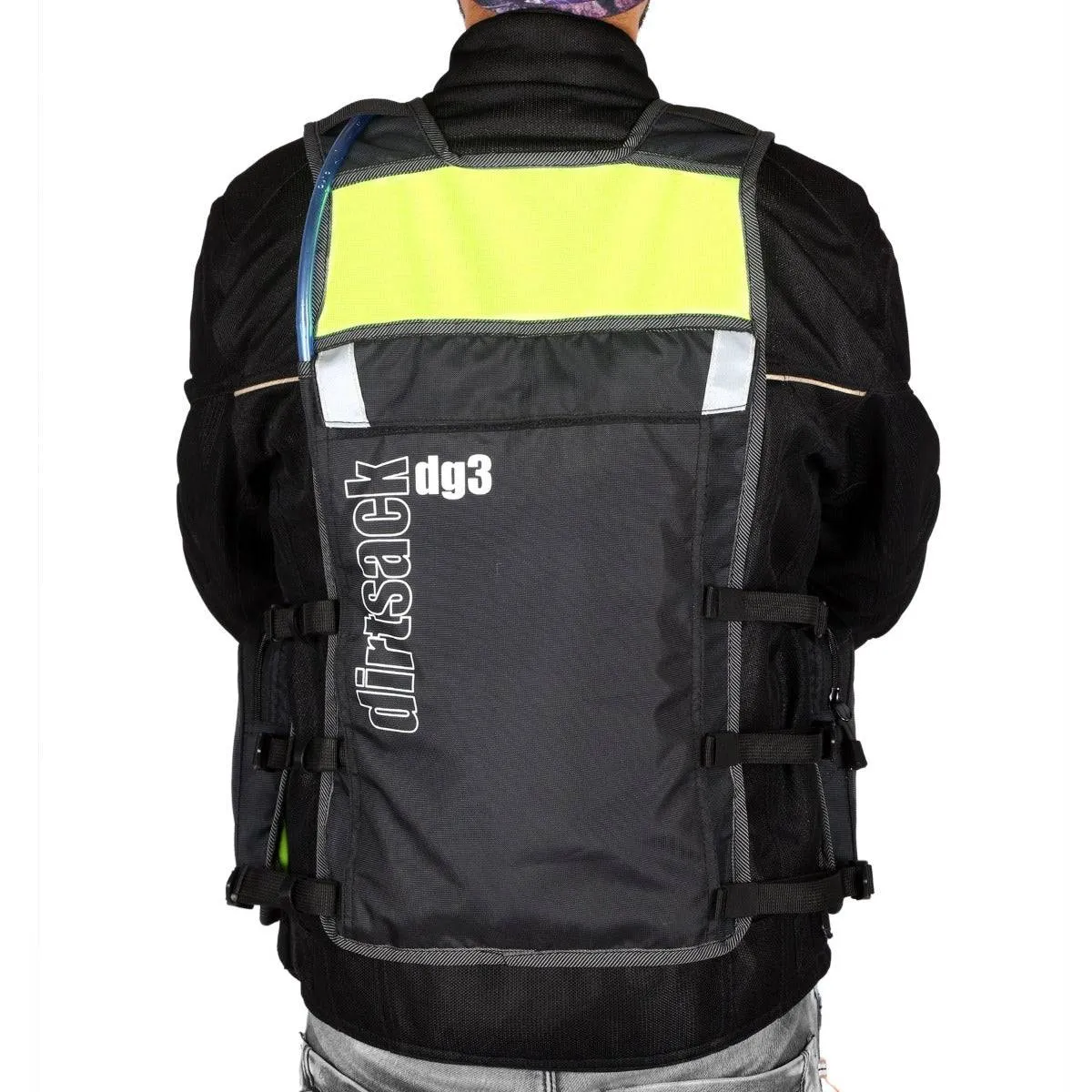 DG3 Multiutility and Hydration Vest / Jacket - Black   Fluo Green