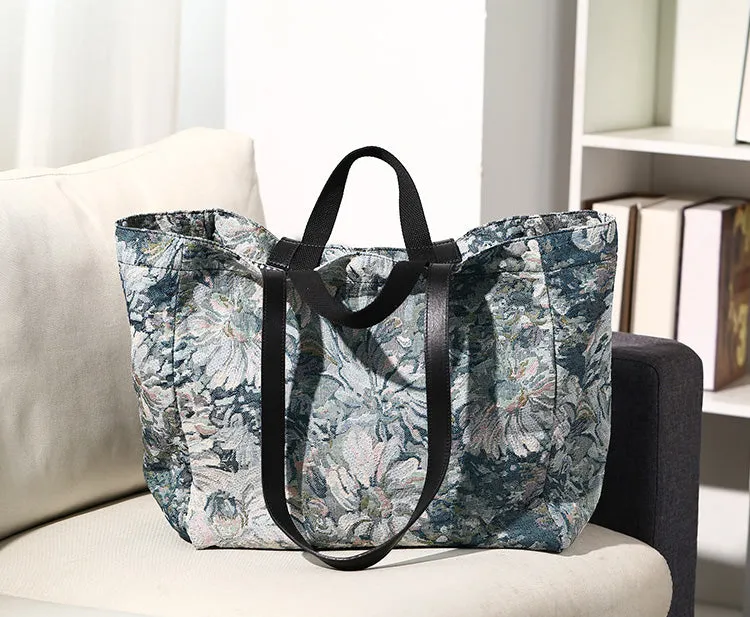 Ethnic Style Womens Stylish Canvas Handbag Canvas Shopping Bags