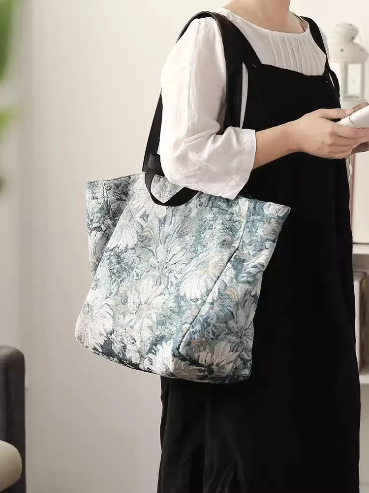 Ethnic Style Womens Stylish Canvas Handbag Canvas Shopping Bags