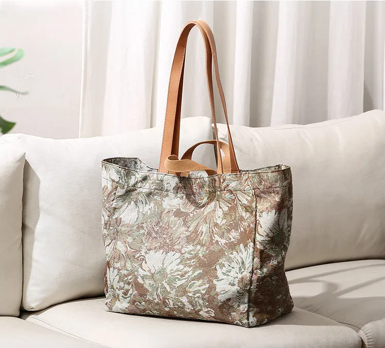 Ethnic Style Womens Stylish Canvas Handbag Canvas Shopping Bags