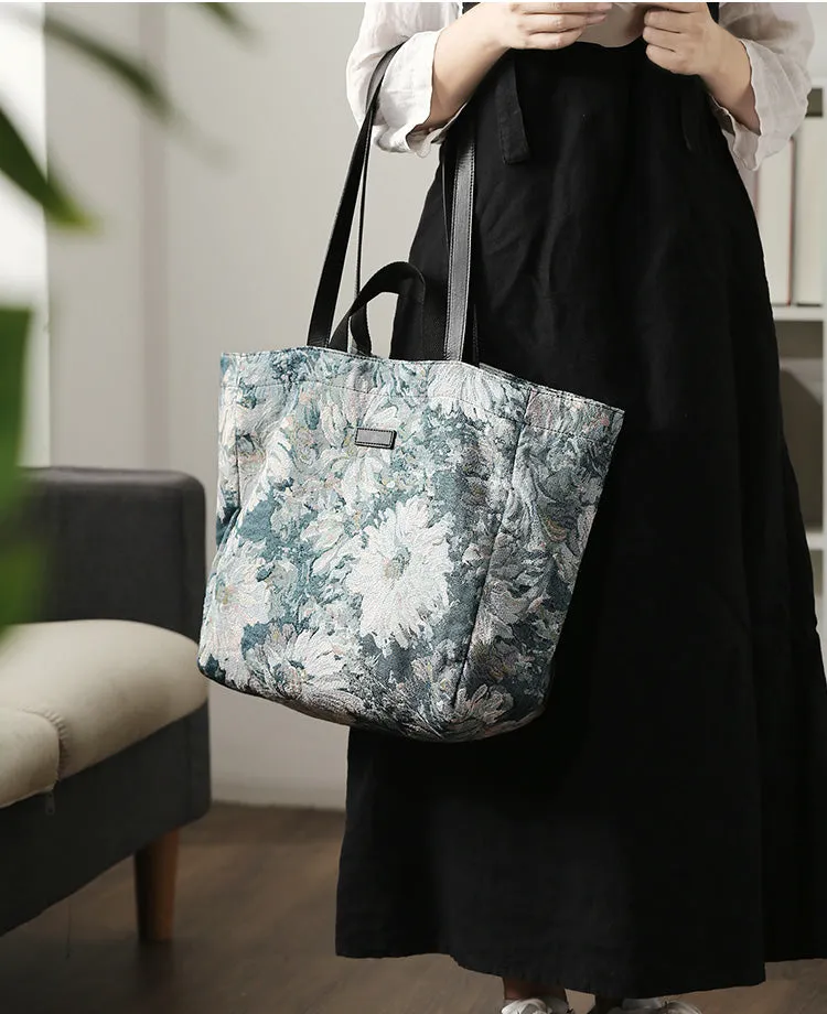 Ethnic Style Womens Stylish Canvas Handbag Canvas Shopping Bags