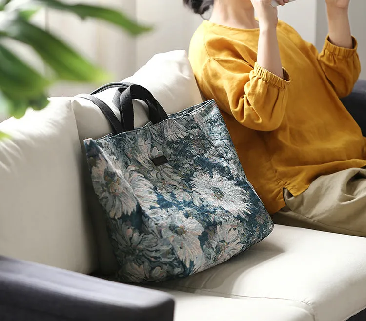 Ethnic Style Womens Stylish Canvas Handbag Canvas Shopping Bags
