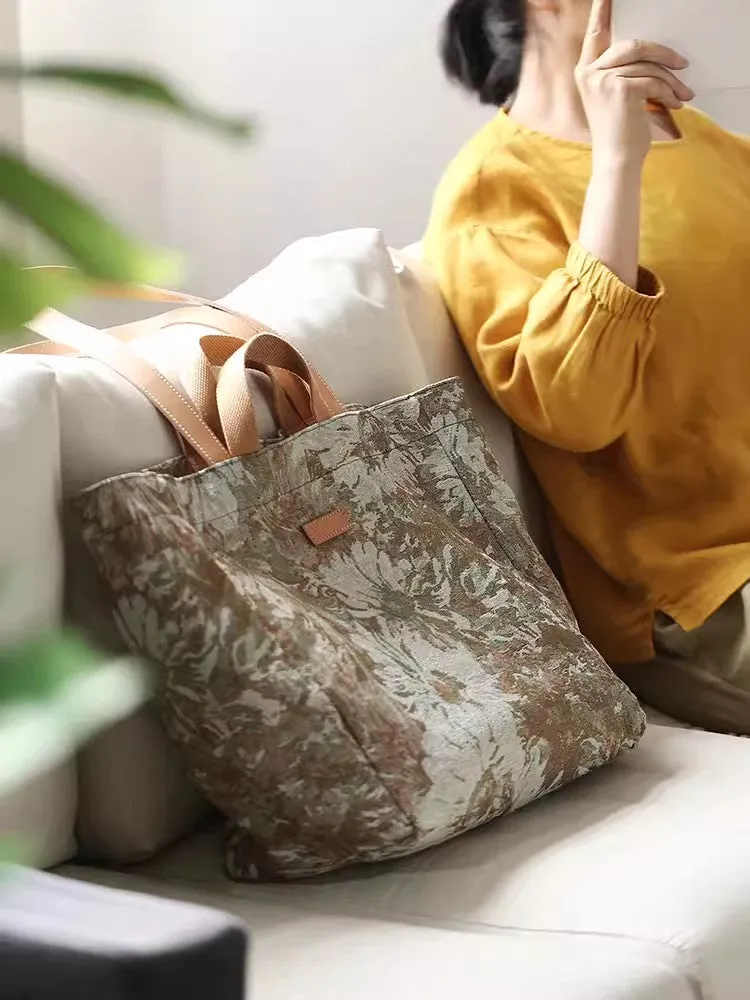 Ethnic Style Womens Stylish Canvas Handbag Canvas Shopping Bags