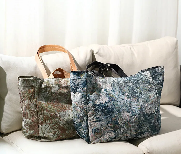 Ethnic Style Womens Stylish Canvas Handbag Canvas Shopping Bags