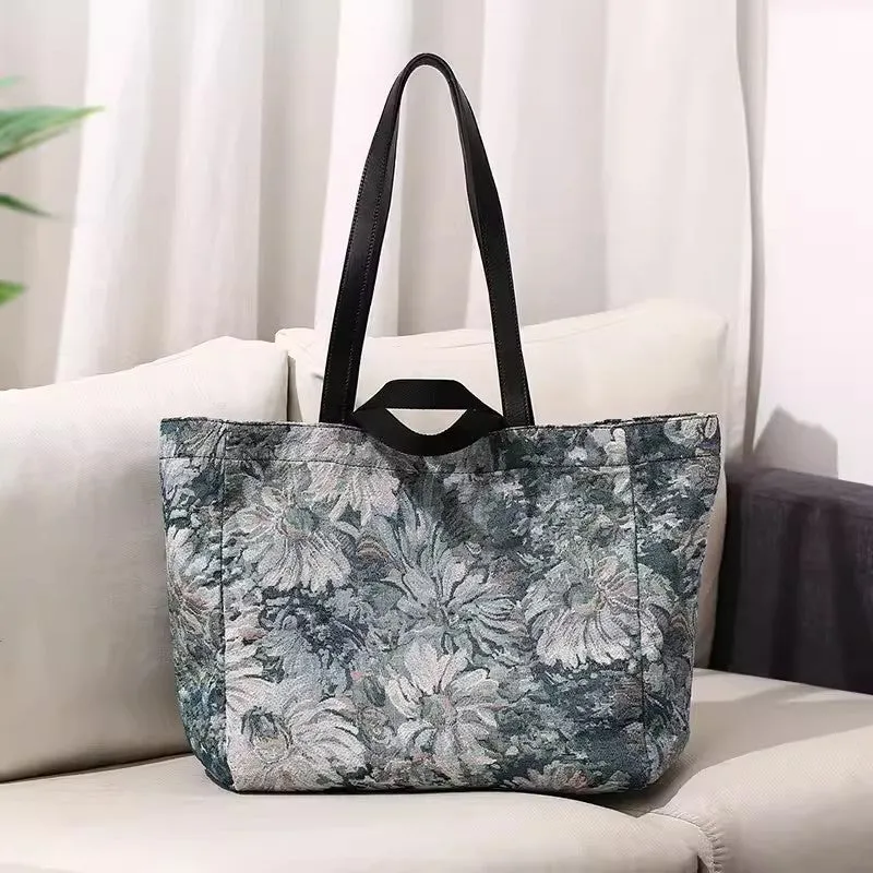 Ethnic Style Womens Stylish Canvas Handbag Canvas Shopping Bags