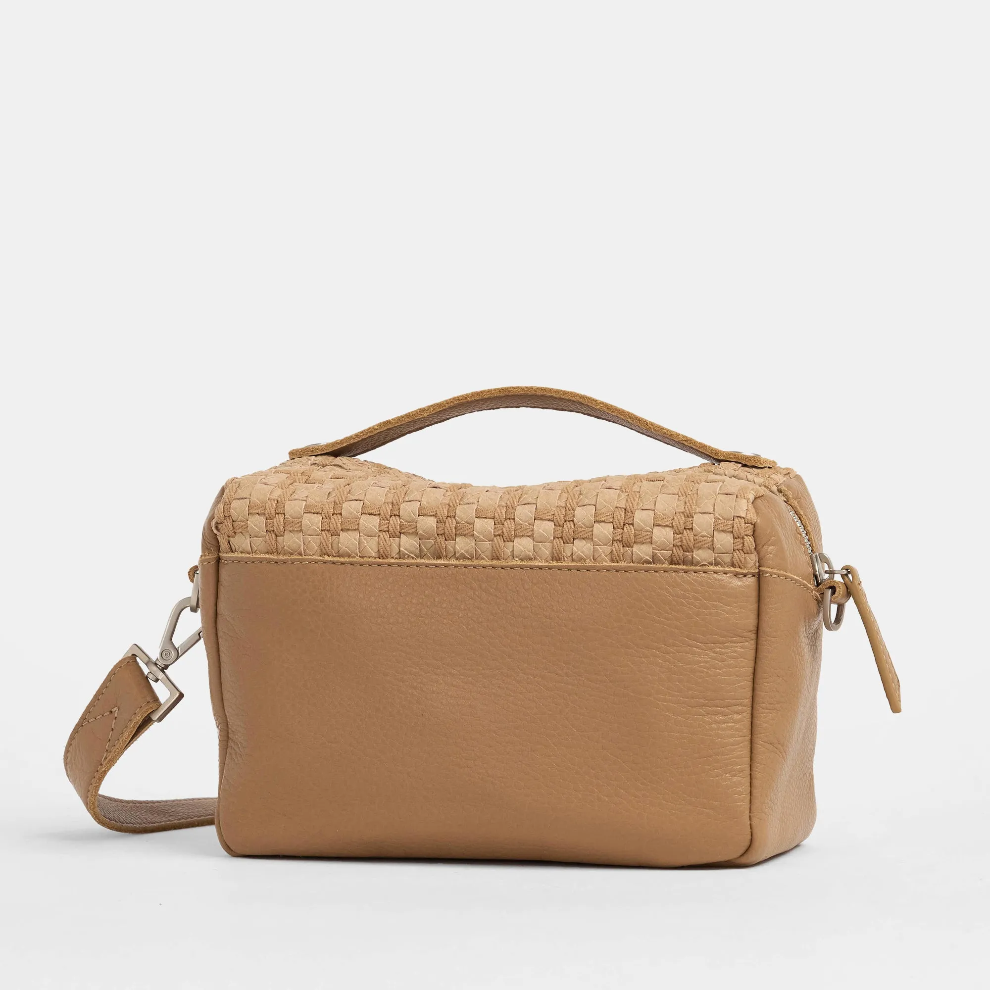 Evan Crossbody | Carpenter's Weave/Brushed Silver | Sml