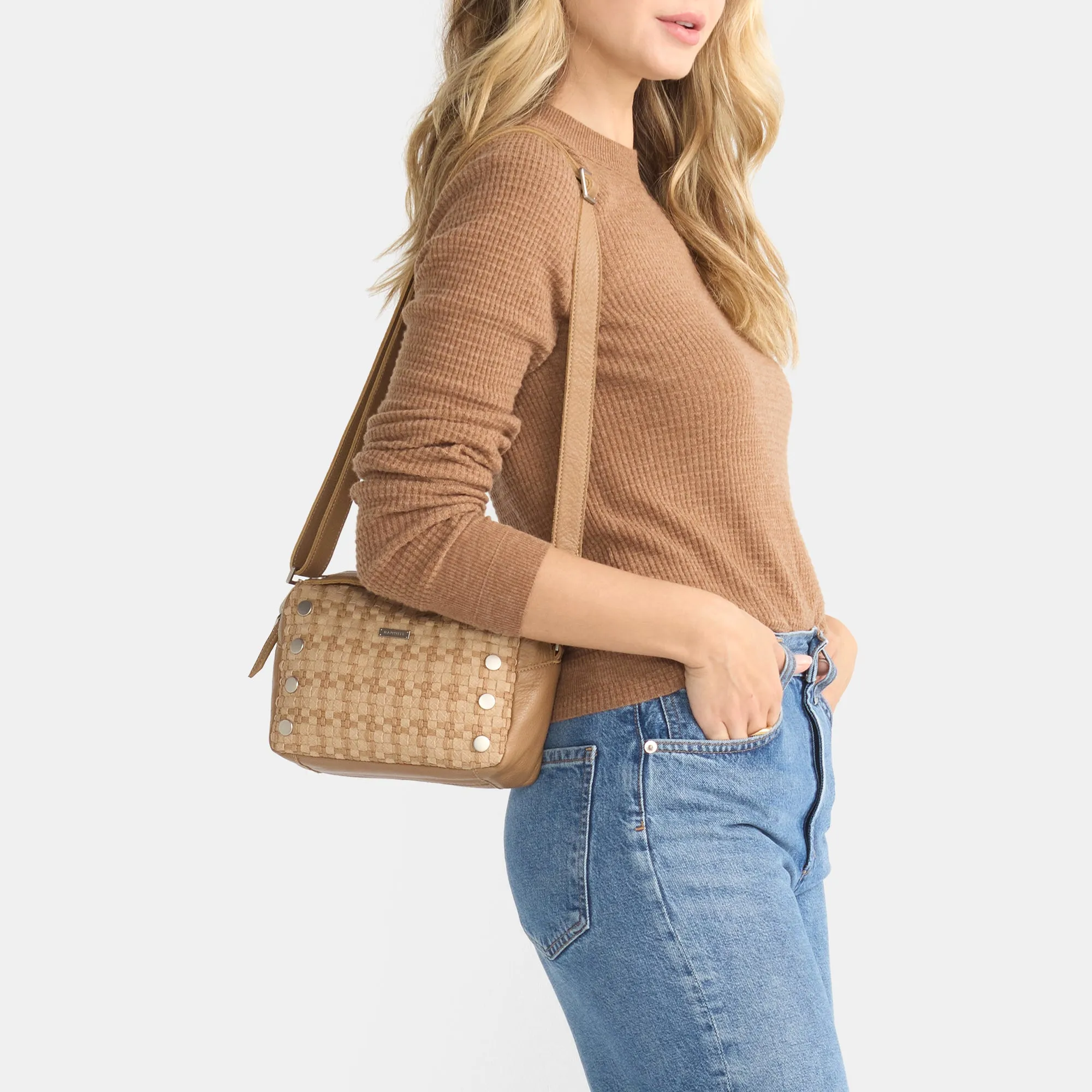 Evan Crossbody | Carpenter's Weave/Brushed Silver | Sml
