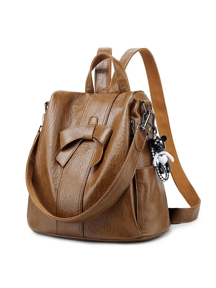 Fashion Multi-purpose Cute Bow Travel PU Backpacks
