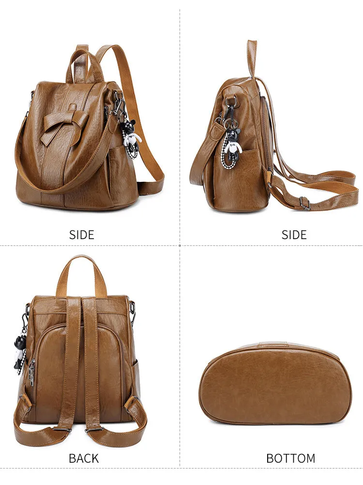 Fashion Multi-purpose Cute Bow Travel PU Backpacks