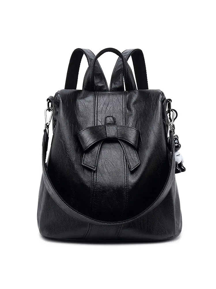 Fashion Multi-purpose Cute Bow Travel PU Backpacks