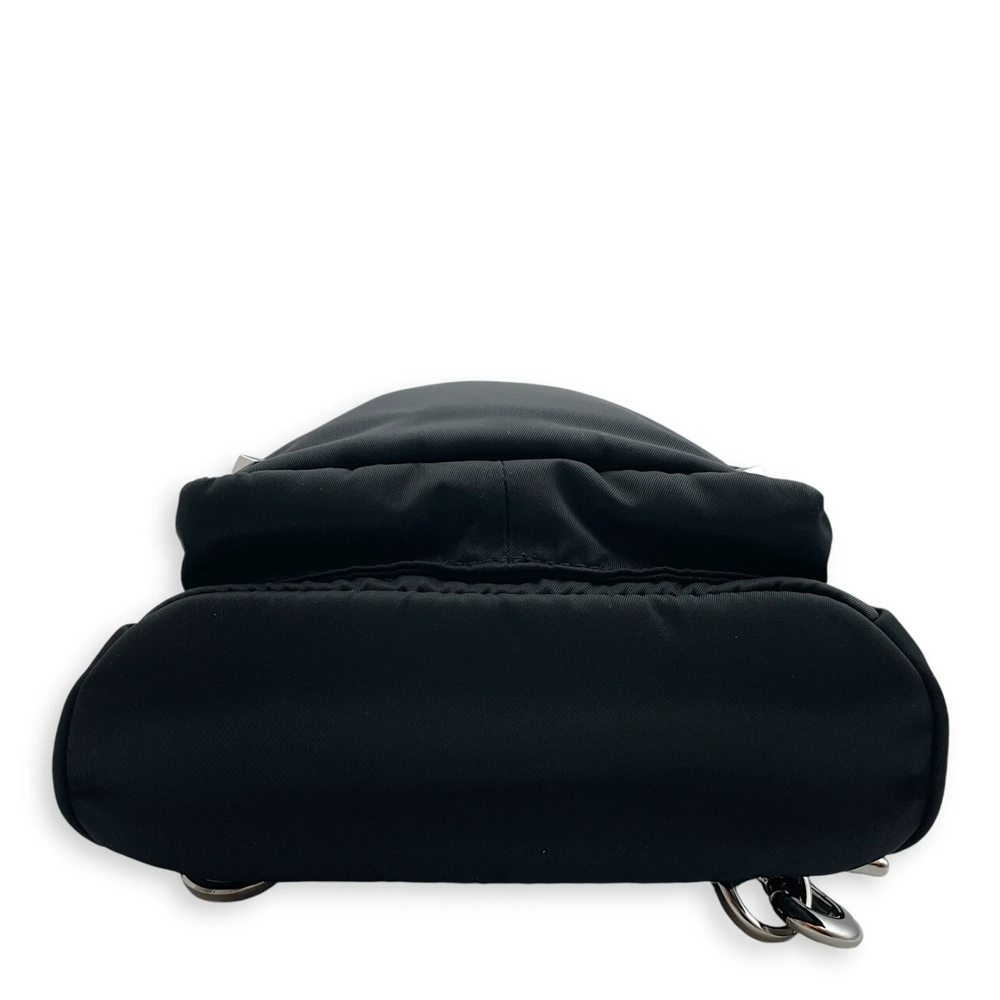 Garavani VLTN Crossbody Black Crossbody Bag in Calfskin, Silver hardware