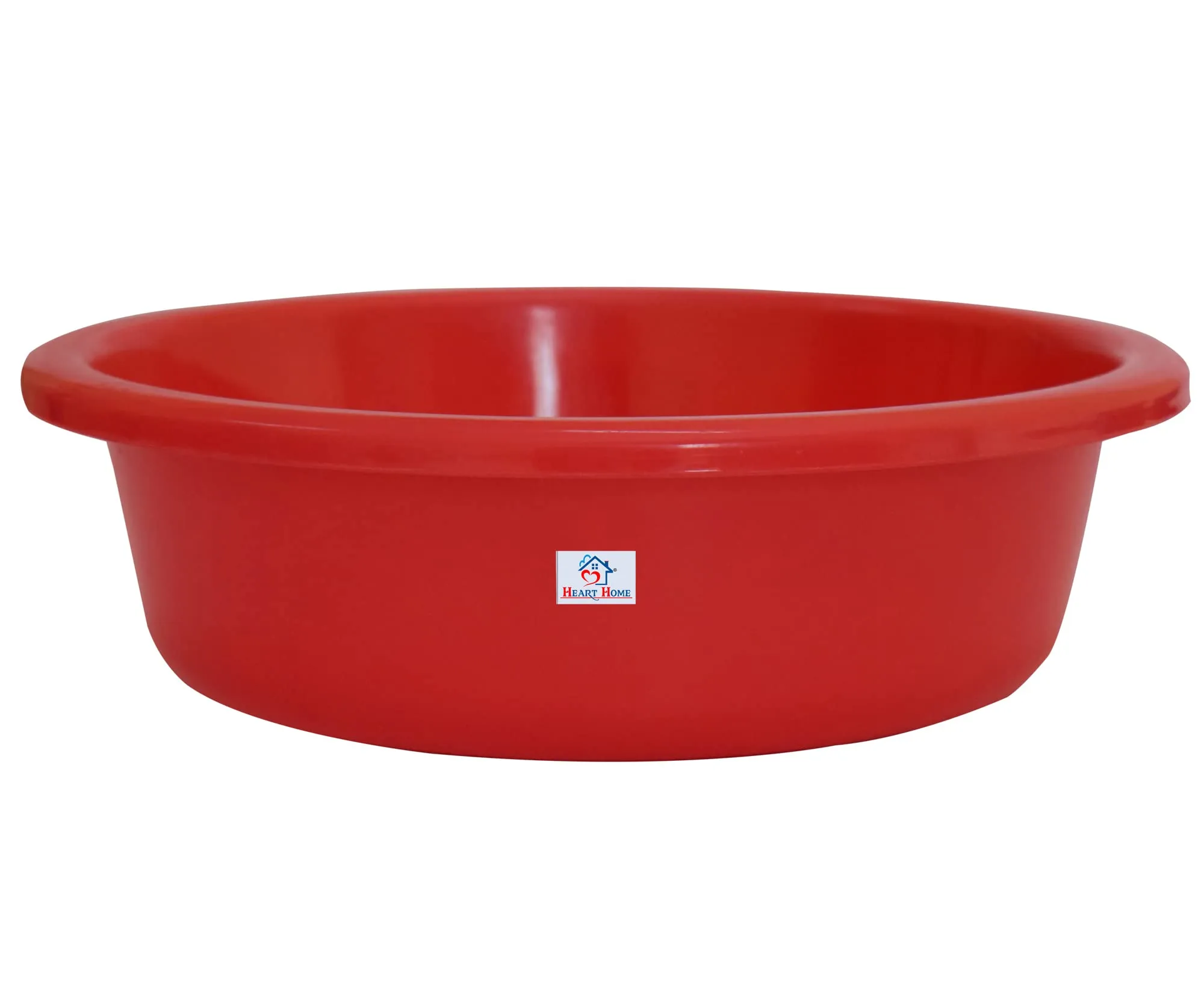 Heart Home Multiuses Plastic Knead Dough Basket/Basin Bowl For Home & Kitchen 6 Ltr- Pack of 2 (Red & Pink) 52HH3872